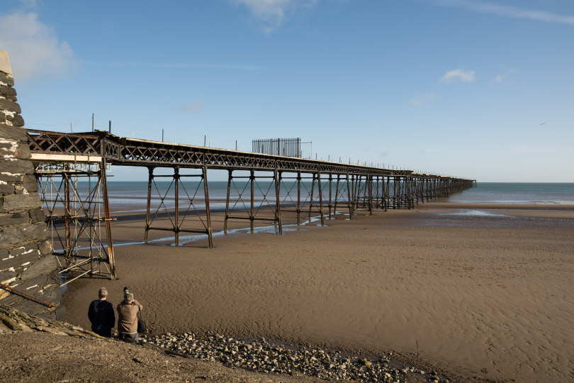 Ramsey Bay with the Queens Pier in north of the Isle of Man
